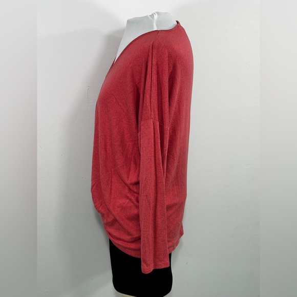 Ann Taylor Loft Orange/ Red Scoop Neck Pullover Top Blouse Shirt Sweater SP - Picture 3 of 5